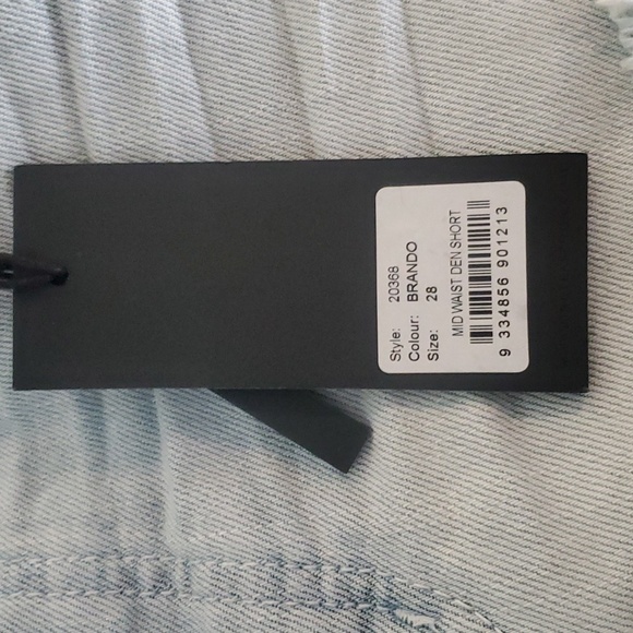 NWT One teaspoon Brando Bandits Mid Waist Denim Shorts Size 28 button fly - Picture 7 of 11